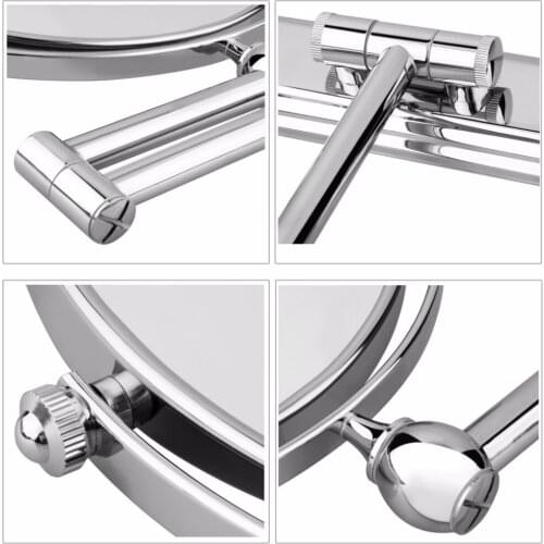 Vidric bathroom wall mounted extended folding arm make up mirror magnifying bathroom mirror chrome dual FREE SHIPPING