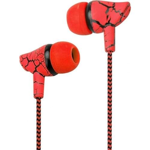 Earphone Wired Stereo Mini In-ear Crack Pattern Earpiece for Fitness