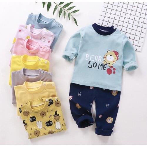New Brand Infant Baby Clothing Suits Autumn Casual Newborn Clothes Sets Autumn Kids Baby Boys Girls T-shirt+ Pants 2pcs