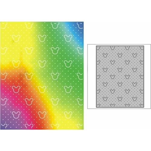 New Spotted Mouse Face Background Plate Craft Embossing 2021 Metal Cutting Dies for DIY Scrapbooking Album Card Making No Stamps