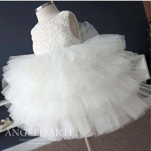 Baby Girls Fashion Cake Dresses Korean Net Yarn Multi-layer Princess Dress for Girl Kids Birthday Clothes Baby Party Tutu Dress