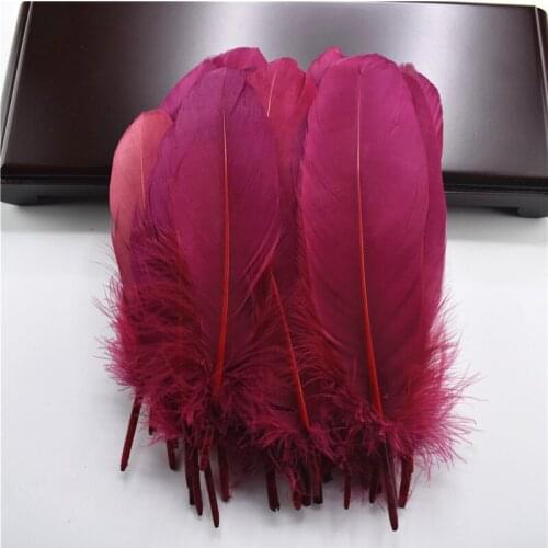 Wholesale Hard pole Natural Goose Feathers for crafts plumes 5-7inch/13-18cm Material Accessories DIY Wedding decoration