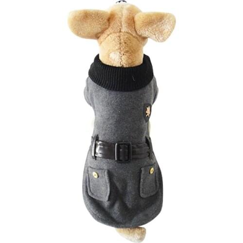 Honorable Dog Outerwear Top Quality Woolen Cloth Dog Wind Coat England Style High Collar Design Pet Clothing Supply Size(S-XL)