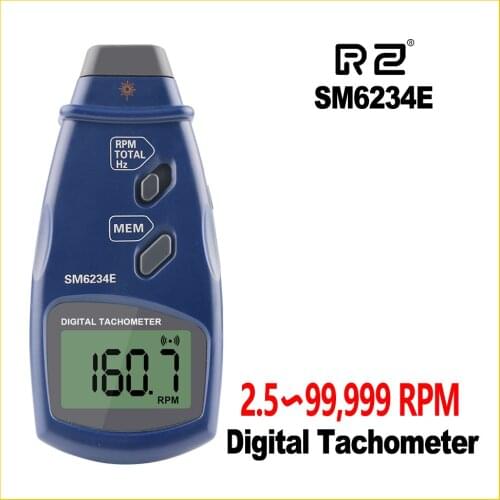 Hand-Held Non-contact Photoelectric Pro Laser Tachometer RPM Meter Speed Digital Tachometer SM6234E