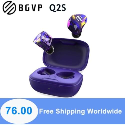 BGVP Q2S TWS knowels Wireless Earphone Wired and Wireless Dual-use Universal Earbuds with MMCX Cable Headsets