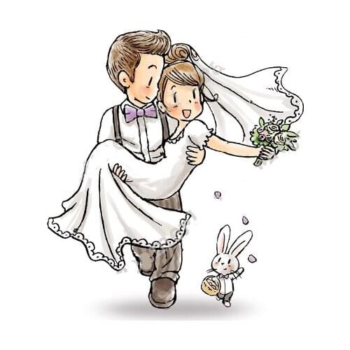 Rubber Silicone Clear Stamps for Scrapbooking Tampons Transparents Seal Background Stamp Card Making Diy Cartoon wedding