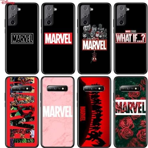 Silicone Cover Marvel Logo For Samsung Galaxy S21 S20 FE Ultra S10 S10E Lite S9 S8 S7 Edge Plus Phone Case