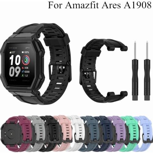 Silicone Wrist Strap for Xiaomi Huami Amazfit Ares Smartwatch Sport Band Bracelet Replacement Strap For Amazfit Ares A1908 Wrist