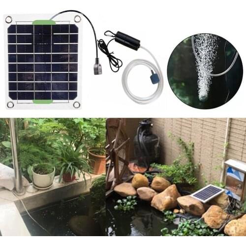 Solar Water Air Pump Pool Oxygenator Pond Air Oxygen Pump Aerator Solar Panel Water Pump Garden Decor