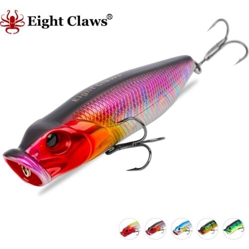 EIGHT CLAWS 3PCS Popper Hard Bait Fishing Lure 80mm 110mmTopwater Floating Pencil Long Casting Wobbler Minnow Jerkbait