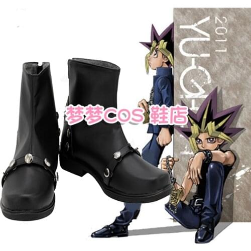 Yu-Gi-Oh! Game King Duel Monsters Yugi Muto Mutou Yugi Characters Anime Costume Prop Cosplay Shoes Boots Custom Made
