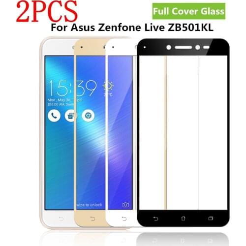2PCS Full Cover Tempered Glass For ASUS Zenfone Live ZB501KL Screen Protector protective film For Asus_A007 A007 X00FD glass