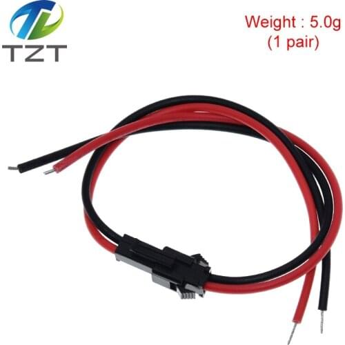 TZT 10Pairs 15cm Long JST SM 2Pins Plug Male to Female Wire Connector For diy