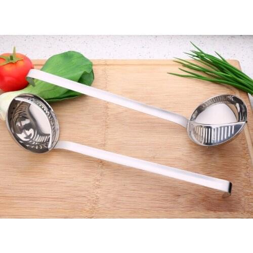 1PC 304 Stainless Steel Mirror Polish Soup Spoon With Filter Colander Scoop Cooking Tools Kitchen Accessories PL 004