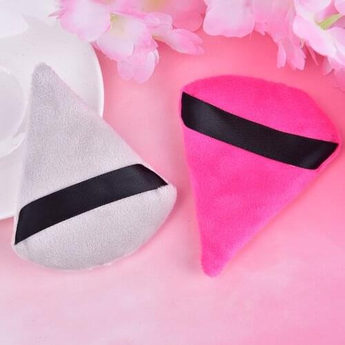 2PCS Beauty Sponge Bigger In Wet Foundation Makeup Puff Tools Triangle Velvet Powder Cosmetic Puff Mini