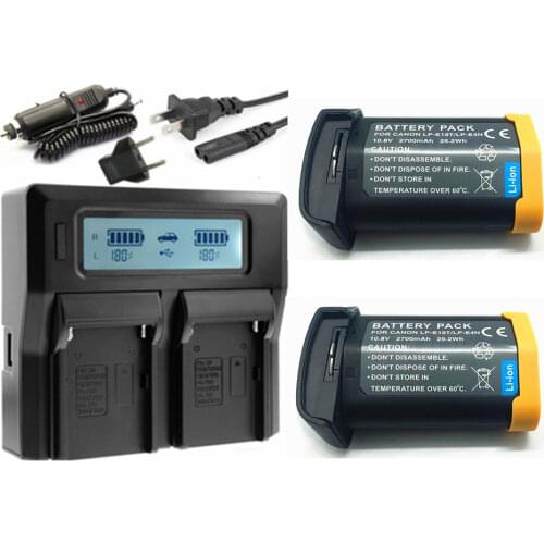 2x LP-E19 LPE19 Full Decoded Battery+Charger for Canon LP-E4 LP-E4N LPE4N EOS 1DX MARK 2, 1DX , 1DS MARK 3,1D MARK 3,1D MARK 4