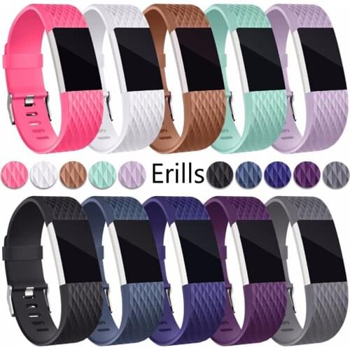 3D Diamond Texture Strap For Fitbit Charge 2 Band Replacement Bracelet For Fitbit Charge 2 Band Wristband For Fitbit Charge 2