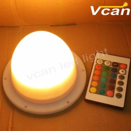 5PCS FAST Free Shipping Multi-color LED Base light with remote control/ LED Remote control centerpiece light