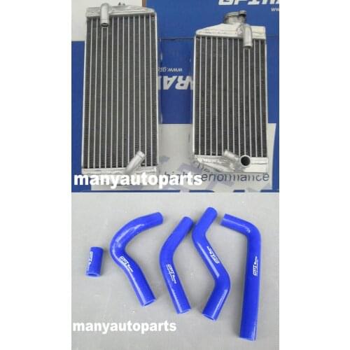 For Suzuki RMZ450/RM-Z450 2006 06 aluminum radiator+ blue/black/ orange/yellow silicone hose kit