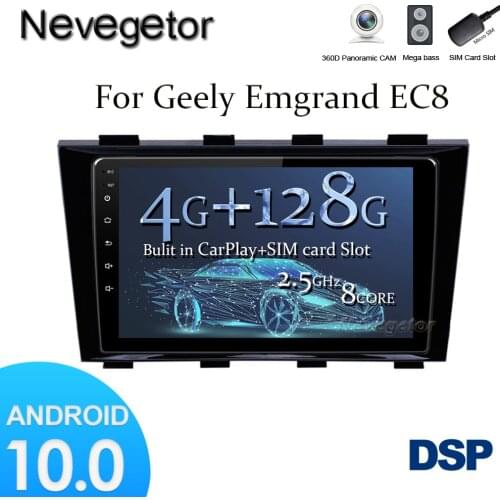4+128Gb DSP 4G Android 10 Car Multimedia Dvd Player For Geely Emgrand EC8 CAR Gps Navigation Car Radio Stereo recorder BT