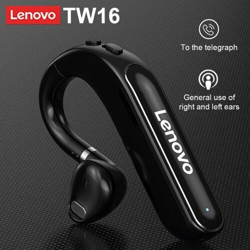Lenovo TW16 Wireless Bluetooth 5.0 Earphone Earhook Earbud With Microphone Stereo 40 Hours For Driving Meeting