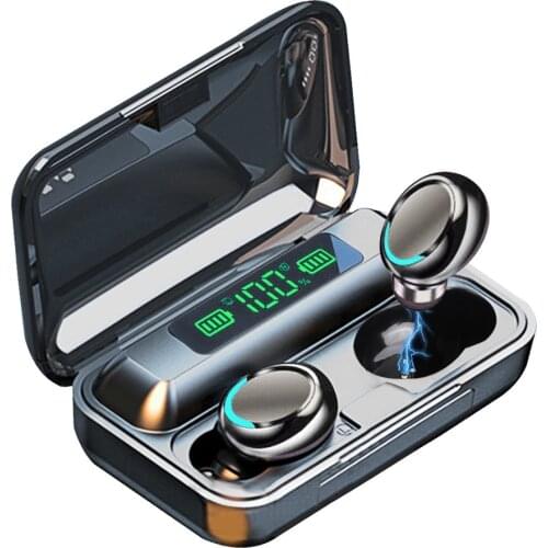 Fone Blutooth 5.1 Hifi F9 Tws Bluetooth Headset With Microphone Waterproof Earphone Bluetooth Headsets Wireless Headphone Sport