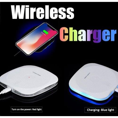 Fast Wireless Charger Qi Wireless Charger Charging Pad with Anti-Slip Rubber for iPhone 8 Plus X Samsung Qi-Enabled Devices
