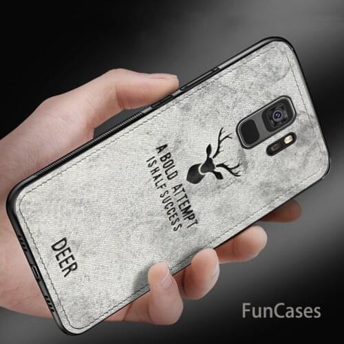 For Samsung Galaxy A6 2018 Case Cloth Distressed Hard Back Cover For Samsung Galaxy A8 Plus 2018 Phone Cases Fabric Fundas