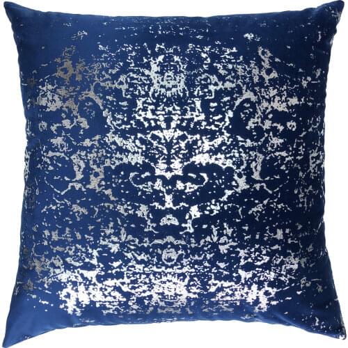Home Choice Luxury Decor Velvet Silver Stamping Cushion Cover