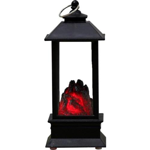Halloween Lantern Simulation Flame Light Christmas Glow Lamp Fireplace Small Lantern Flame Lamp Small Candle Lamp Decoration