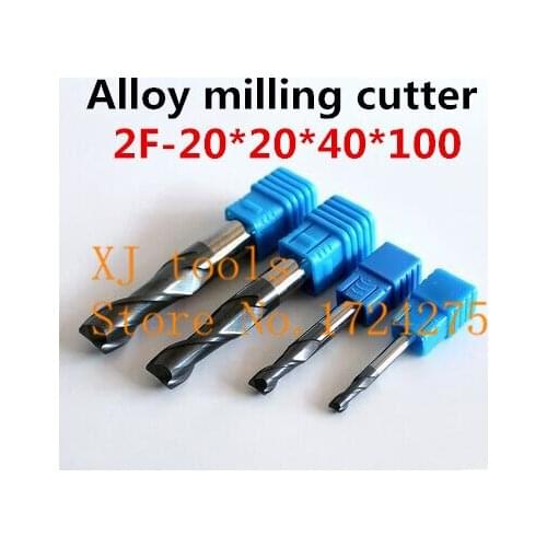 New Free Delivery HRC50 2F-20*20*40*100 alloy milling cutter, carbide end mill, straight shank milling cutter
