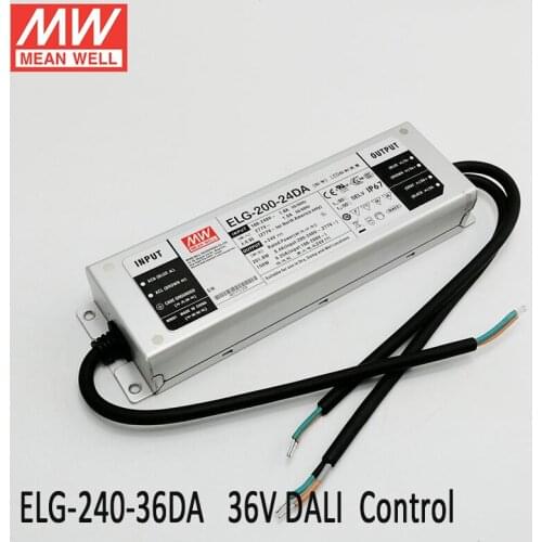 MEAN WELL ELG-240-36DA 180W-240W 36V LED Power Supply 110V/220VAC to 36VDC 6.6A DALI Control Meanwell led driver waterproof IP67