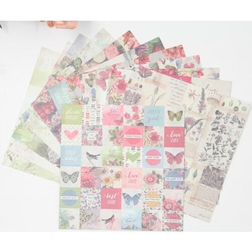 KLJUYP 12 Sheets Best Ever Scrapbooking Pads Paper Origami Art Background Paper Card Making DIY Scrapbook Paper Craft