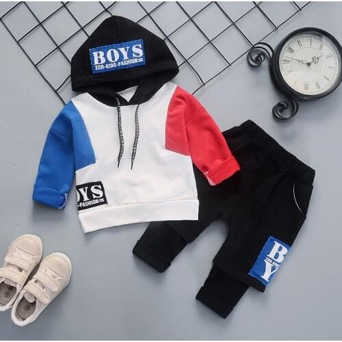 Newborn Baby Boys Romper Baby Clothing Sets Children Birthday suit Boys Tracksuits Kids Sport Suits Hoodies Top Pants 2pcs set