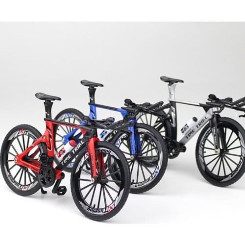 New Tt Time Race Car Simulation Bicycle Model Metal Home Furnishing Gifts Ornaments Mini Bicycle Collection Boys Like Exquisite