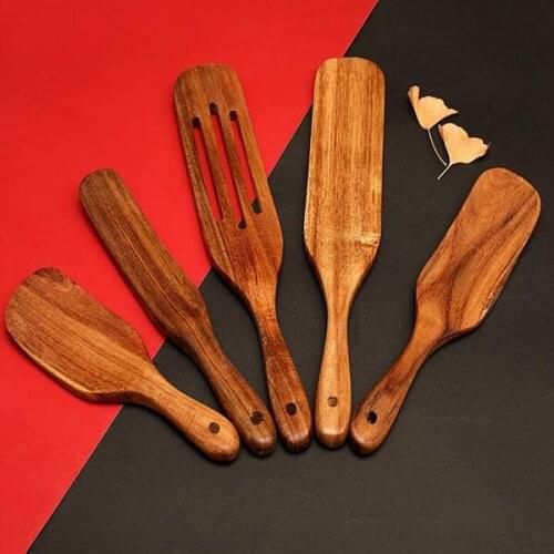 Pizza Dim Sum Salad Mixing Cooking Shovel Teak Shovel Spoon