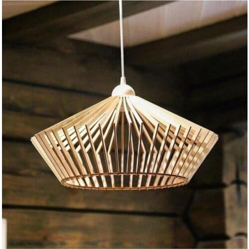 Mdf Wood Modern Chandelier Decorative Creative Stylish Design Home Restaurant Bar Living Room Lamp Office Use