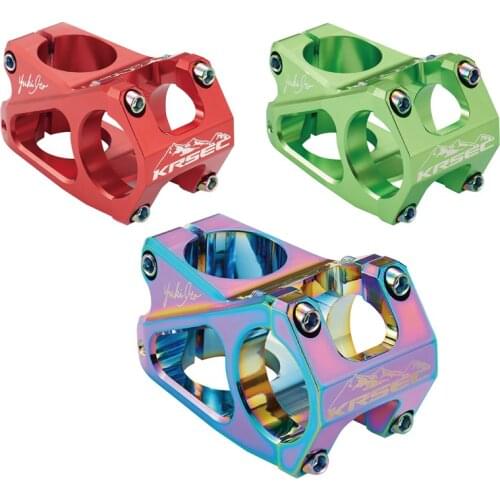 KRSEC Mountain Bike Stem Cycling Aluminum Handlebars CNC Bicycle Stem MTB Cross Country Road Bike Accessories 31.8 * 28.6 * 45mm