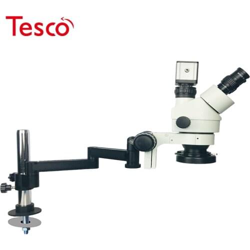 38MP HD 3.5-90X Universal Rotatable Arm Stand Trinocular Stereo Soldering Microscope HDMI USB TF Camera LED Light Phone Repair