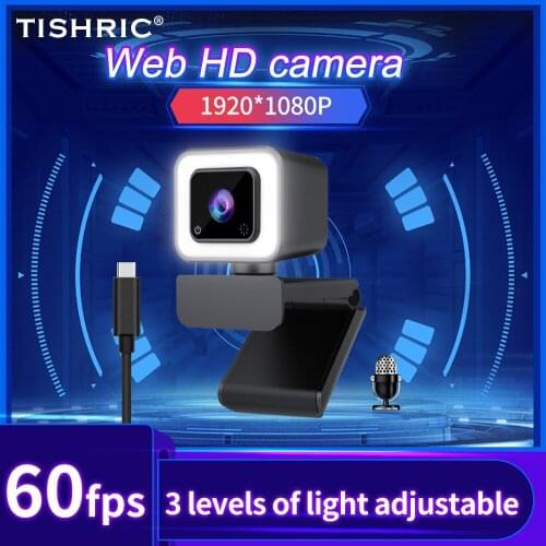 TISHRIC X801 1080P Video Conferencing Web HD Camera 60 Frames Auto Focus Beautify Fill-in Lighting Video Web HD Camera