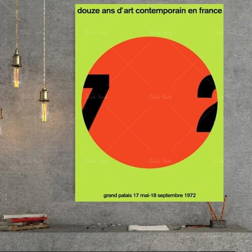 Exhibition Poster 12 years of Contemporary Art in France 1972 by R.Cieslewicz Edited