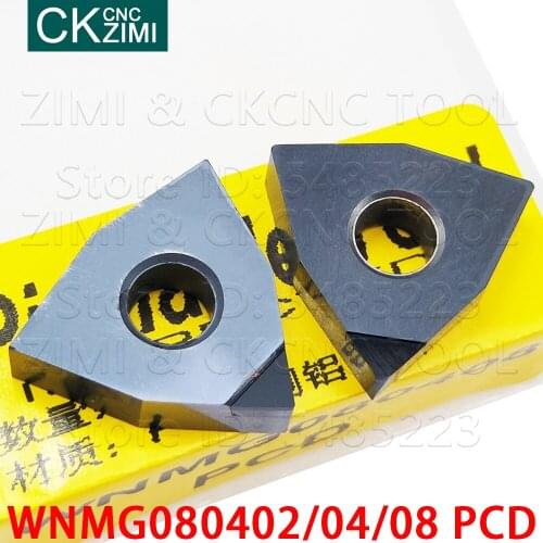 WNMG WNMG080402 PCD WNMG080404 PCD WNMG080408 PCD inserts Diamond turning Blades CNC Internal turning tools for Copper aluminum