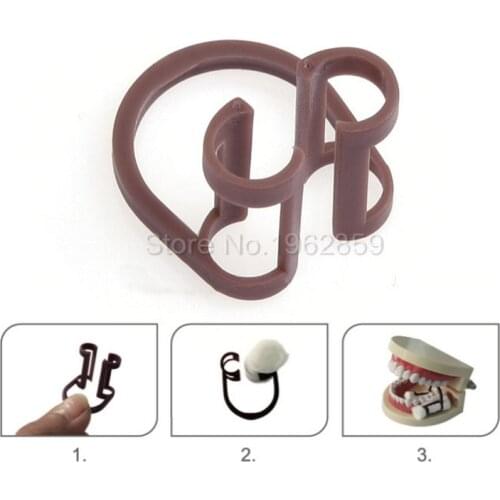 40pcs Dental Lab Plasdent Cotton Roll Holder Clip Disposable Isolator Tool Plastic Clamp