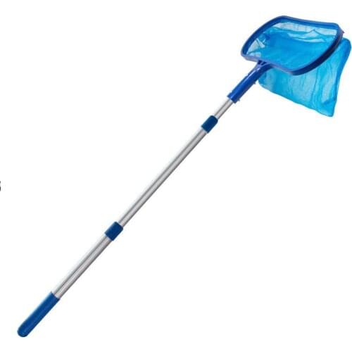 1 Pcs Swimming Pool Skimmer Net Telescopic Pole Ponds Cleaning Debris Leaf Rake Skimmer Net with Adjustable Telescopic Pole