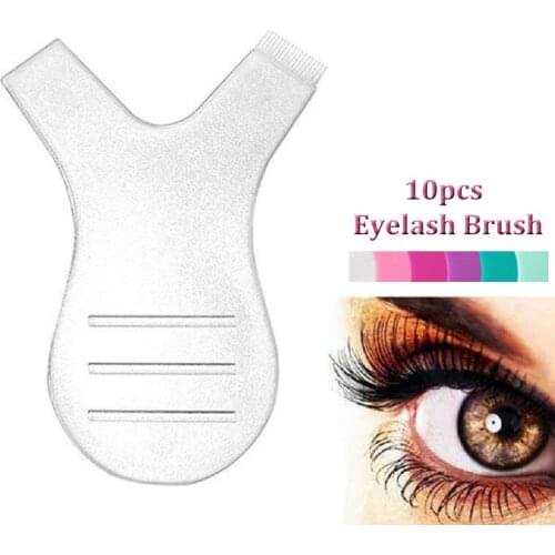 Lash Lift Brush Eyelash Extension Supplies Graft Perm Mini Y Shape Comb Eyelash Brush for Lash Extension Tools Clean Up 10pcs