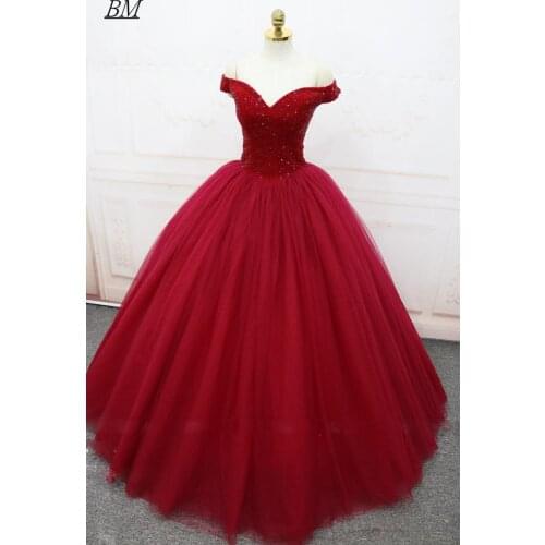 2021 Sexy Ball Gown Quinceanera Dresses Masquerade Crystal Tulle Corset Lace Up Sweet 16 Prom Party Gowns Vestido 15 Anos BM715
