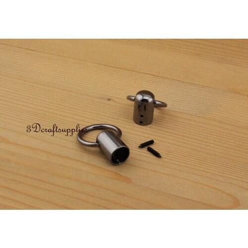 Rope Barrier end stopper Cord end caps 13 mm gunmetal 8 pieces P115