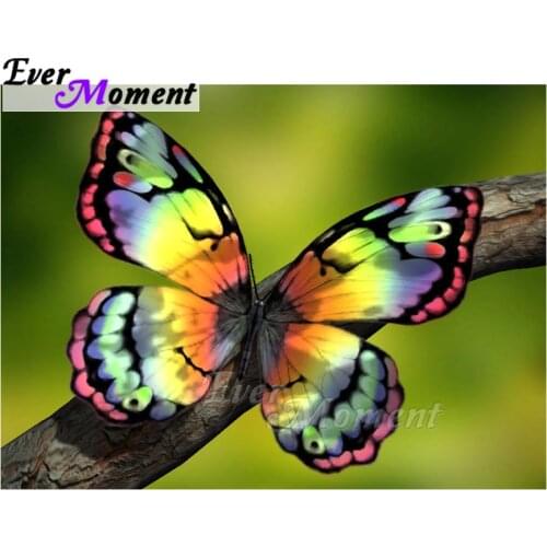 Ever Moment Diamond Painting Butterfly Full Square Drill 5D DIY Picture Of Rhinestone Mosaic Diamond Embroidery Decor ASF1496