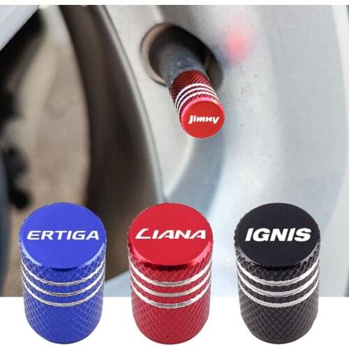 Aluminum Tire Valve Cap Car Emblem Dust Cover For Suzuki Across Baleno Celerio Ciaz Dzire Ertiga Every Landy Hustler Ignis Jimny