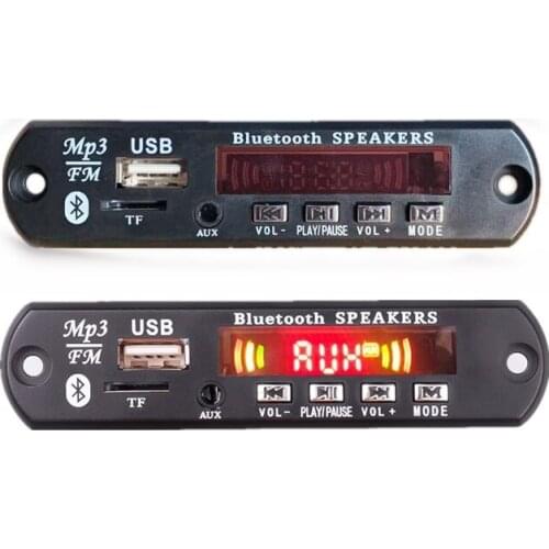For Car Kit MP3 Player Decoder Board Color Screen FM Radio TF USB 3.5 Mm AUX Audio Car Stereo Accessories